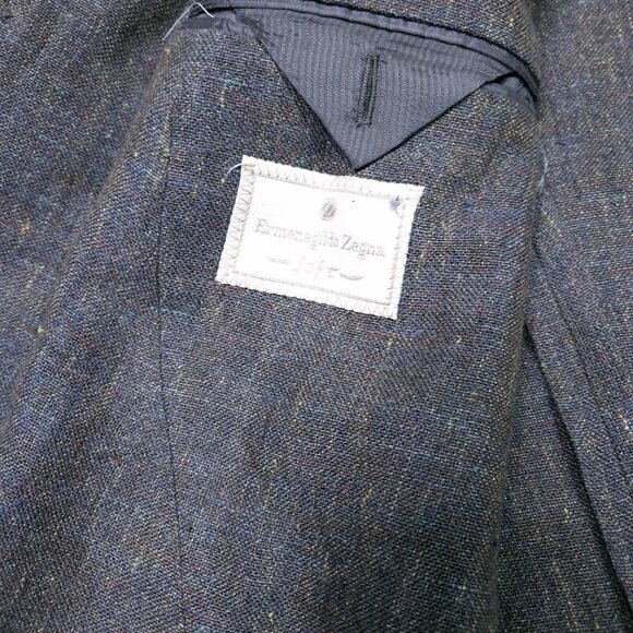 Ermenegildo Zegna Soft Linen Mohair 3 Button Partially Lined Blazer 44R - Picture 6 of 12